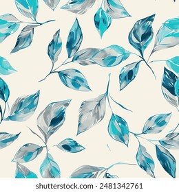 Abstract Leave design. Pattern with leave seamless. Grunge textured abstract art vector  with flower and plants in watercolor style.