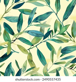 Abstract Leave design. Pattern with leave seamless. Grunge textured abstract art vector  with flower and plants in watercolor style.