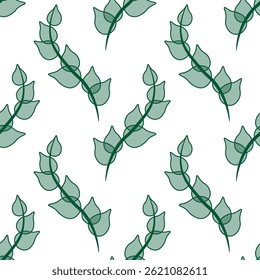 Abstrakt Design verlassen. Muster mit Blättern nahtlos. Grunge strukturierte abstrakte Kunstvektor mit Blumen und Pflanzen im Aquarellstil.