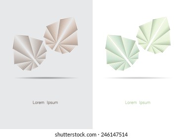 Abstract leave vector sign.