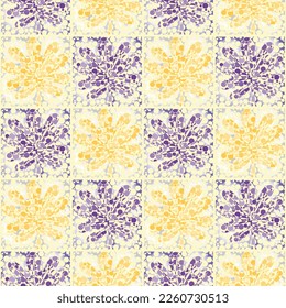 abstract leaves arranged in a staggered order. light yellow, pale purple, blue round pastel spots. seamless geometric pattern. beautiful cover. tile. print.