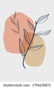 
Abstract Leaves Art Print background.