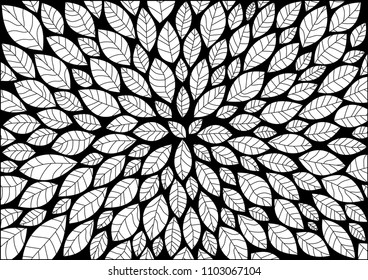 Abstract leaves background pattern.