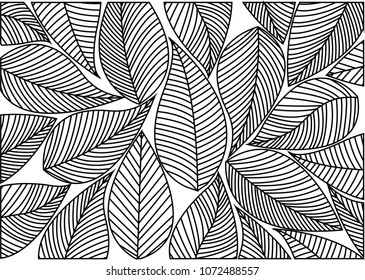 Abstract leaves background pattern.- Tree, Tropical Climate, Summer, Plant, Springtime