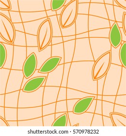 Abstract leaves background. Seamless pattern. Vector graphics.