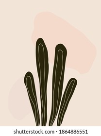 Abstract leaves background vector illustration hand draw design 