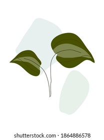 Resumen hojas de fondo ilustración vectorial dibujo manual diseño 