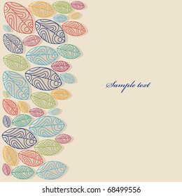 abstract leaves background. vector illustration
