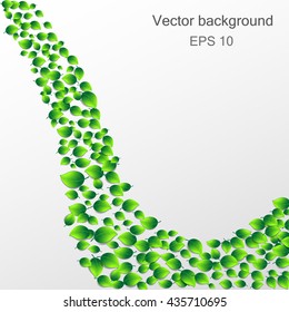 Abstract leaves background. Vector stock.