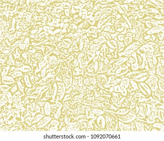 Abstract leaves background, white foliage on light green background. Vector illustration