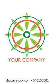 Abstract leaves circle logo