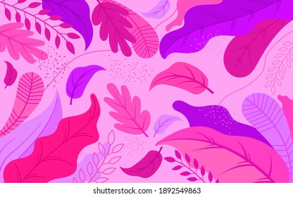 Abstract leaves design background vector illustration. Suitable for your nature wallpaper, backdrop, cover, and other