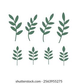 Abstract Leaves Element On White Background