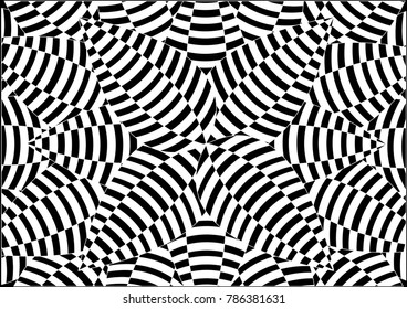 Abstract Leaves Floral Stripe Background Design. - Illustration, Springtime, Textile, Season, Leaf