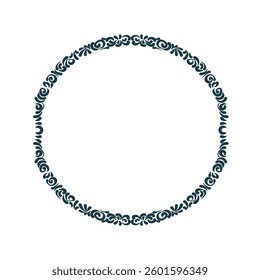 abstract leaves floral vector frame line artistic