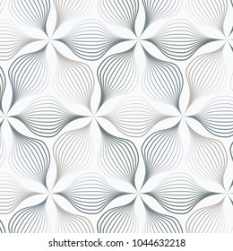 hojas abstractas o flores o flora en diferentes tamaños de líneas en cada objeto en forma de hexágono. Diseño limpio para la tela, el Fondo de pantalla, la impresión etc. El usuario puede mover un obje