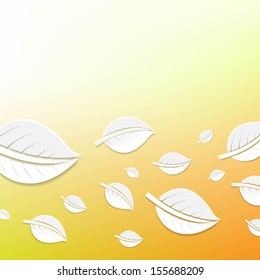 Abstract Leaves, With Gradient Mesh, Vector Illustration