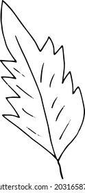 abstract leaves icon. hand drawn doodle. vector, scandinavian, nordic, minimalism monochrome plant herbarium