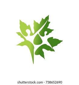 abstract leaves logo