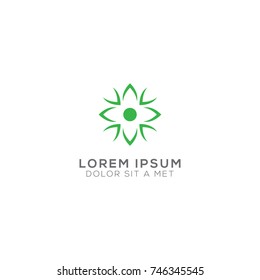 Abstract Leaves Logo Design Vector
