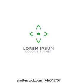 Abstract Leaves Logo Design Vector
