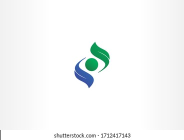Abstract leaves logo icon vector design