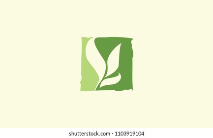 abstract leaves logo vector