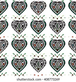 abstract leaves ornament seamless pattern