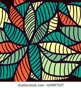 abstract leaves pattern
