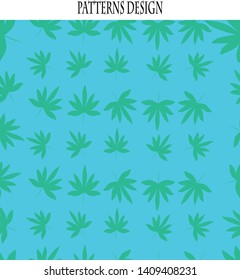 Abstract leaves pattern design on bright background