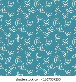 Abstract leaves pattern for fabric design. Vector abstract foliage background.