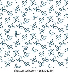 Abstract leaves pattern for fabric design. Vector abstract foliage background.
