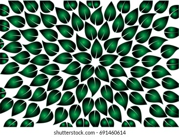 Abstract leaves pattern. - Illustration,Drawing - Activity, Painted Image, Paintings, Origins, Tree,Painted Image, Springtime, Textile, Season, Leaf,Green