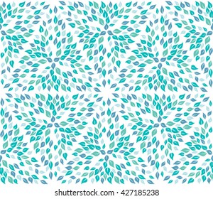 Abstract leaves pattern. Seamless vector.