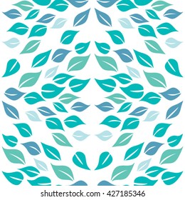 Abstract leaves pattern. Seamless vector.