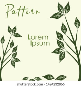 Abstract Leaves Pattern Vector Illustration. Vector wallpaper