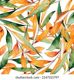 Abstract  leaves pattern. Vector Illustration.