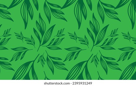 abstract leaves pattern. Vector Illustration.	