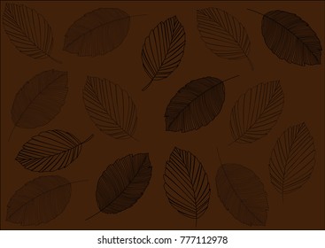 Abstract leaves pattern.Fall leaves background pattern.
