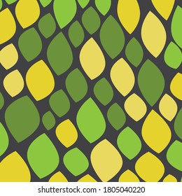 Abstract Leaves, Petals Pattern Background - Early Autumn, Seasonal Wallpaper Vector Illustration