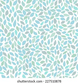Abstract Leaves Seamless Background. Hand drawn vector illustration.
