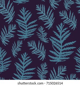 Abstract leaves seamless pattern