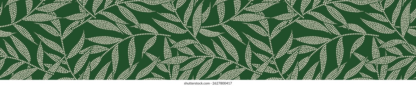 Abstract leaves seamless pattern with floral dotted style. leaf pattern, leaves pattern, floral pattern.