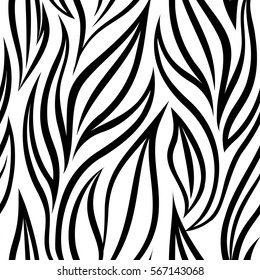 Abstract  leaves seamless pattern. Illustration isolated on white background.