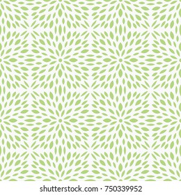 Abstract leaves seamless pattern. Mandala floral circle background.