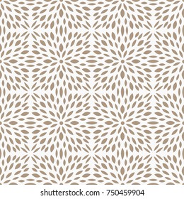 Abstract leaves seamless pattern. Mandala floral circle background.