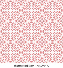 Abstract leaves seamless pattern. Mandala floral circle background.