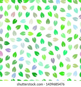 Abstract leaves seamless pattern. Natural background, print for textiles, wallpaper. Vector illustration