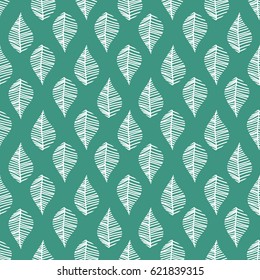 Abstract Leaves Seamless Vector Pattern On Stock Vector (Royalty Free ...