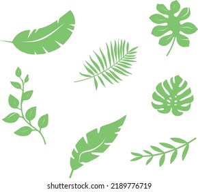 Abstract Leaves Silhouette Craft Design. This is Luxury Minimalist Abstract Leaves Black Silhouette Set vector